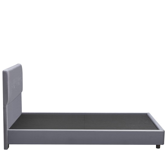 Κρεβάτι Ημίδιπλο  TAMAHAWK Γκρι Ύφασμα Για Στρώμα 120x200cm