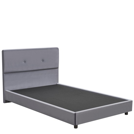 Κρεβάτι Ημίδιπλο  TAMAHAWK Γκρι Ύφασμα Για Στρώμα 120x200cm