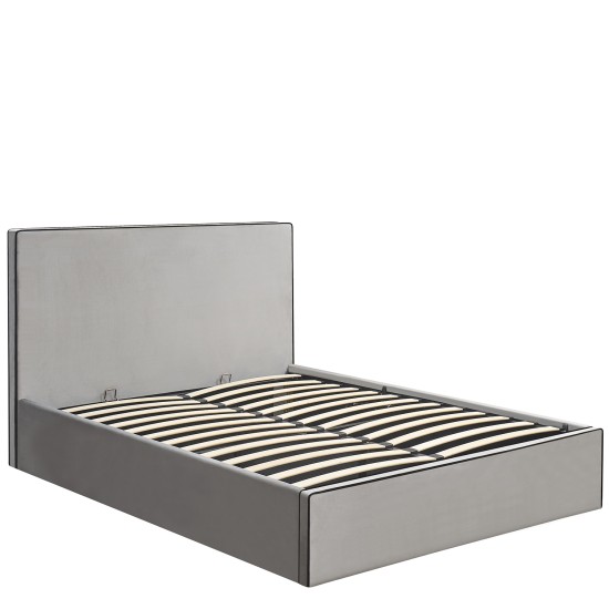 Κρεβάτι Υπέρδιπλο  WICHITA Γκρι Ύφασμα Για Στρώμα 160x200cm