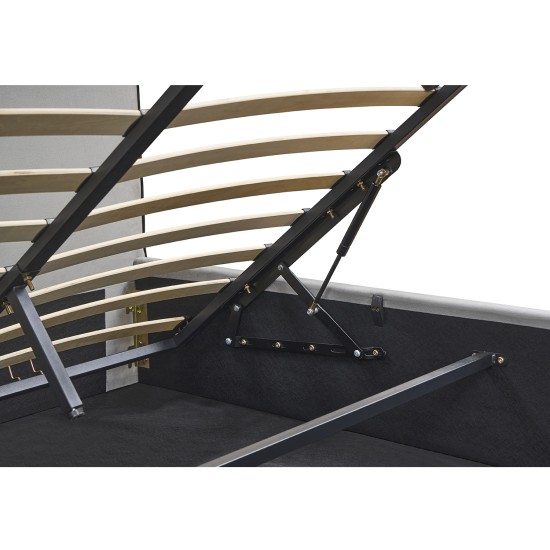 Κρεβάτι Υπέρδιπλο  WICHITA Γκρι Ύφασμα Για Στρώμα 160x200cm