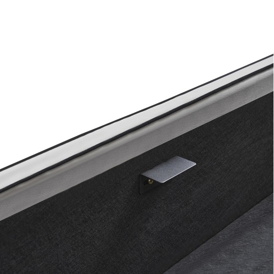 Κρεβάτι Υπέρδιπλο  WICHITA Γκρι Ύφασμα Για Στρώμα 160x200cm