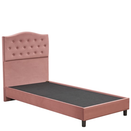 Κρεβάτι Μονό  JUNIPER Σάπιο Μήλο Ύφασμα Για Στρώμα 90x200cm