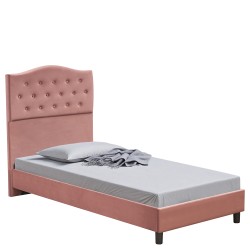 Κρεβάτι Μονό  JUNIPER Σάπιο Μήλο Ύφασμα Για Στρώμα 90x200cm