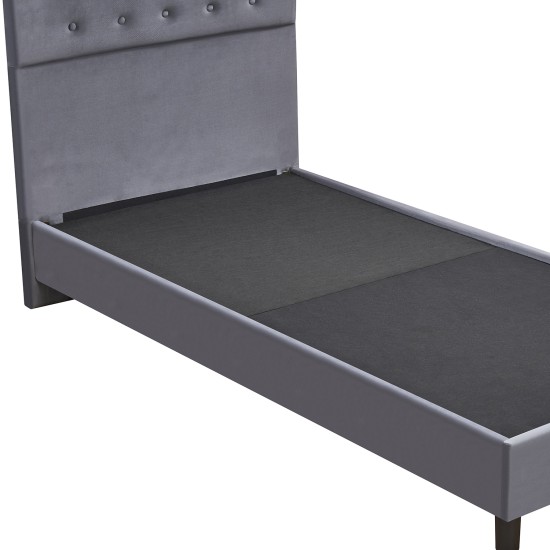 Κρεβάτι Μονό  JUNIPER Γκρι Ύφασμα Για Στρώμα 90x200cm