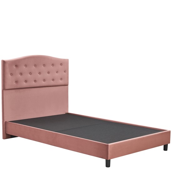 Κρεβάτι Ημίδιπλο  JUNIPER Σάπιο Μήλο Ύφασμα Για Στρώμα 120x200cm