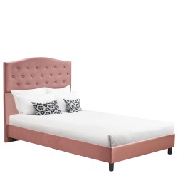 Κρεβάτι Ημίδιπλο  JUNIPER Σάπιο Μήλο Ύφασμα Για Στρώμα 120x200cm