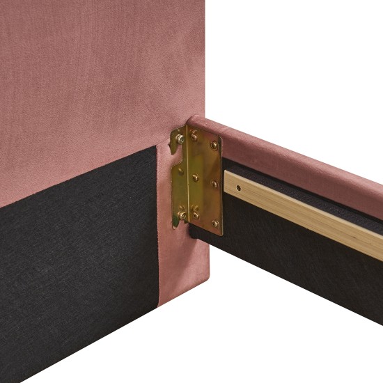 Κρεβάτι Ημίδιπλο  JUNIPER Σάπιο Μήλο Ύφασμα Για Στρώμα 120x200cm