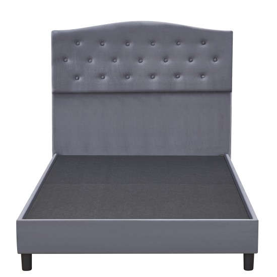 Κρεβάτι Ημίδιπλο  JUNIPER Γκρι Ύφασμα Για Στρώμα 120x200cm