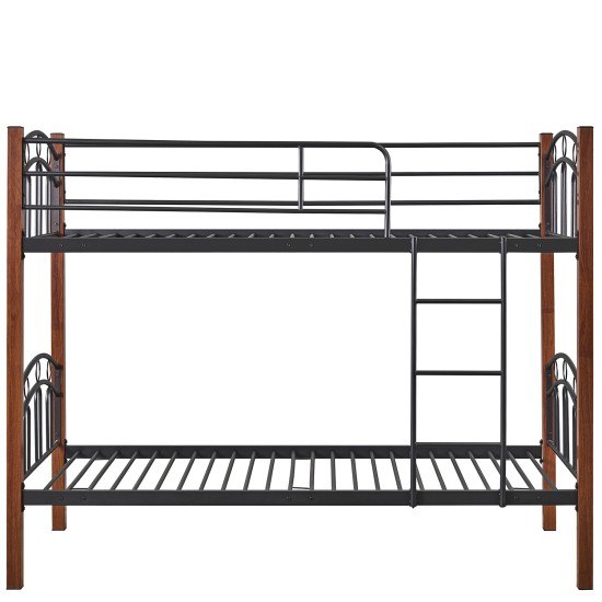 Κουκέτα  KETCHUM Μαύρο/Καρυδί Για Στρώμα 90x190cm