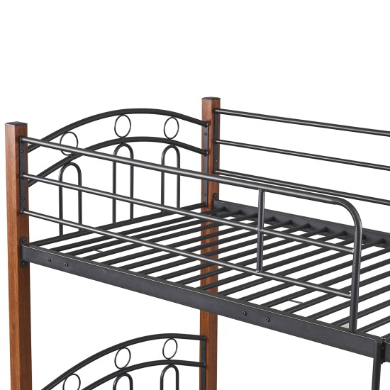 Κουκέτα  KETCHUM Μαύρο/Καρυδί Για Στρώμα 90x190cm