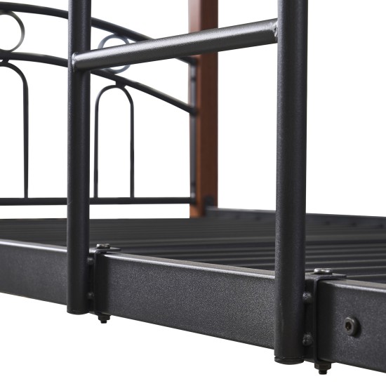 Κουκέτα  KETCHUM Μαύρο/Καρυδί Για Στρώμα 90x190cm