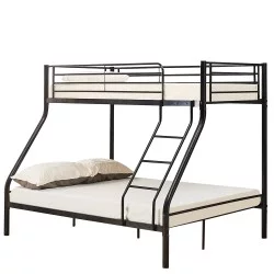 Κουκέτα  OSAGE Μαύρο Μέταλλο 200x148x161cm (Στρώματα 90x190cm/140x190cm)