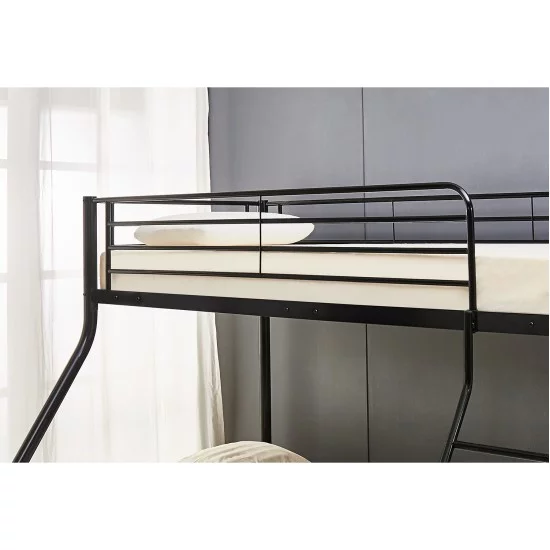Κουκέτα  OSAGE Μαύρο Μέταλλο 200x148x161cm (Στρώματα 90x190cm/140x190cm)