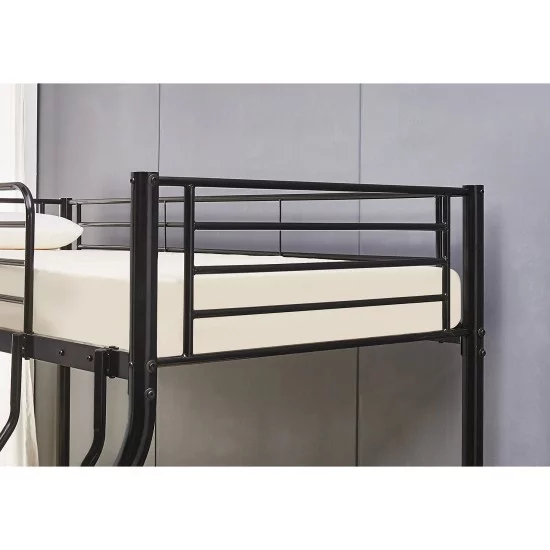 Κουκέτα  OSAGE Μαύρο Μέταλλο 200x148x161cm (Στρώματα 90x190cm/140x190cm)