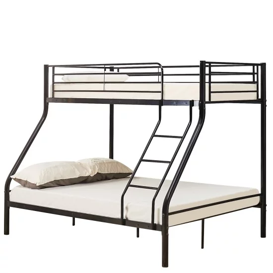 Κουκέτα  OSAGE Μαύρο Μέταλλο 200x148x161cm (Στρώματα 90x190cm/140x190cm)