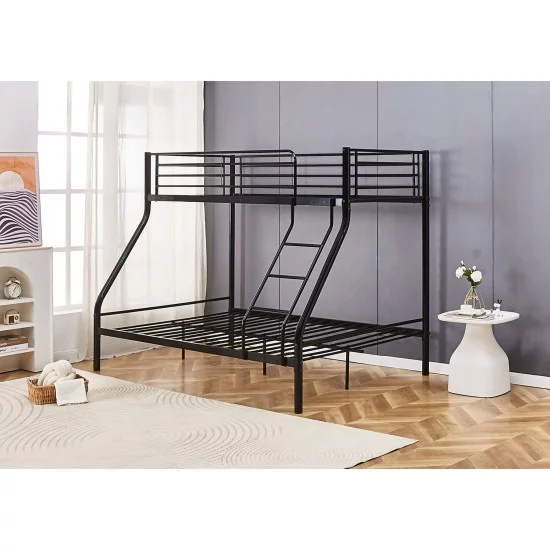 Κουκέτα  OSAGE Μαύρο Μέταλλο 200x148x161cm (Στρώματα 90x190cm/140x190cm)