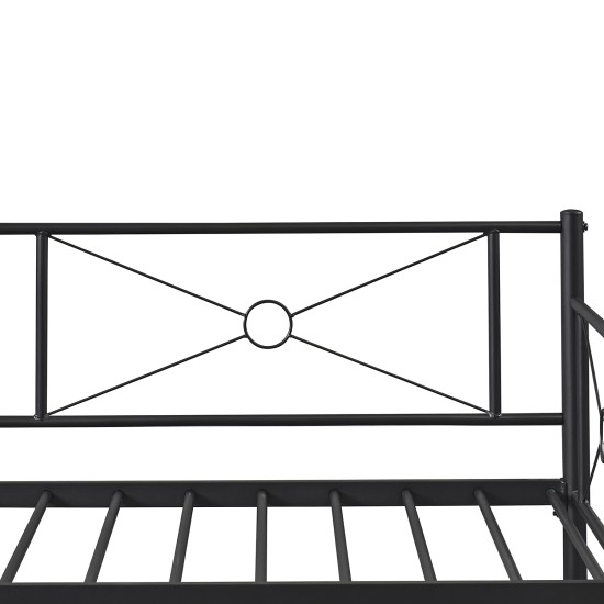 Καναπές Κρεβάτι  CIMARRON Μαύρο Μέταλλο Για Στρώμα 90x190cm