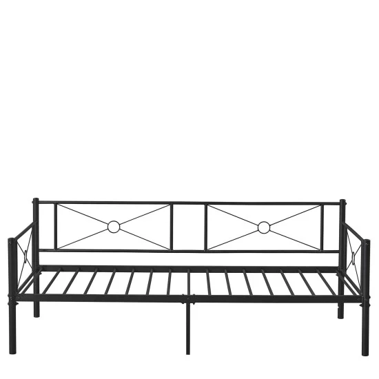 Καναπές Κρεβάτι  CIMARRON Μαύρο Μέταλλο 197.5x96x75cm (Στρώμα 90x190cm)