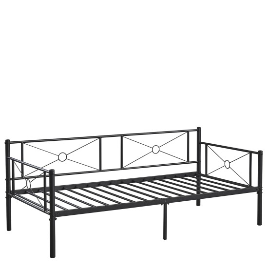 Καναπές Κρεβάτι  CIMARRON Μαύρο Μέταλλο Για Στρώμα 90x190cm