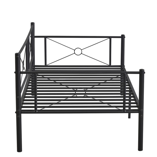 Καναπές Κρεβάτι  CIMARRON Μαύρο Μέταλλο Για Στρώμα 90x190cm