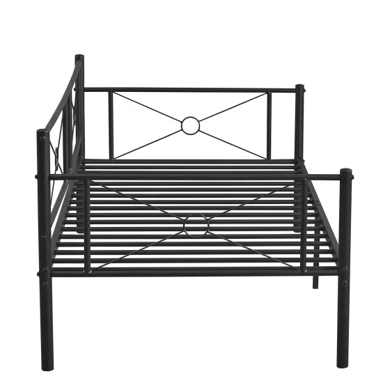 Καναπές Κρεβάτι  CIMARRON Μαύρο Μέταλλο 197.5x96x75cm (Στρώμα 90x190cm)