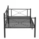 Καναπές Κρεβάτι  CIMARRON Μαύρο Μέταλλο 197.5x96x75cm (Στρώμα 90x190cm)