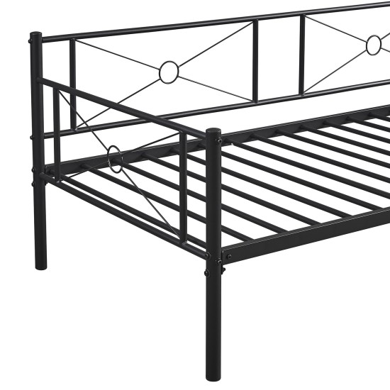 Καναπές Κρεβάτι  CIMARRON Μαύρο Μέταλλο Για Στρώμα 90x190cm