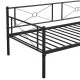 Καναπές Κρεβάτι  CIMARRON Μαύρο Μέταλλο 197.5x96x75cm (Στρώμα 90x190cm)