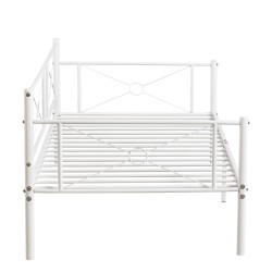 Καναπές Κρεβάτι  CIMARRON Λευκό Μέταλλο Για Στρώμα 90x190cm