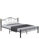 Κρεβάτι Υπέρδιπλο  MOONRISE Μαύρο Μέταλλο Για Στρώμα 160x200cm