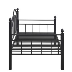 Καναπές Κρεβάτι  PECOS Μαύρο Μέταλλο Για Στρώμα 90x190cm