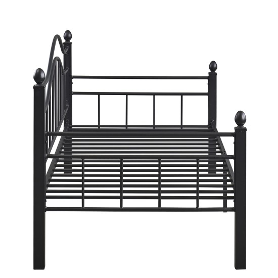 Καναπές Κρεβάτι  PECOS Μαύρο Μέταλλο Για Στρώμα 90x190cm