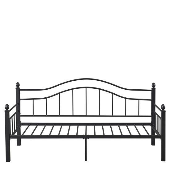 Καναπές Κρεβάτι  PECOS Μαύρο Μέταλλο Για Στρώμα 90x190cm