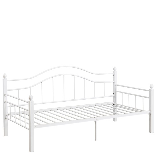 Καναπές Κρεβάτι  PECOS Λευκό Μέταλλο Για Στρώμα 90x190cm