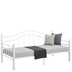 Καναπές Κρεβάτι  PECOS Λευκό Μέταλλο Για Στρώμα 90x190cm