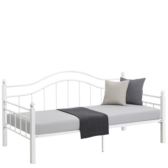 Καναπές Κρεβάτι  PECOS Λευκό Μέταλλο Για Στρώμα 90x190cm