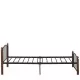 Κρεβάτι Μονό  LARAMIE Μαύρο/Καρυδί Μέταλλο 210x98x76cm (Στρώμα 90x200cm)