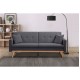 Καναπές Κρεβάτι BELVIA Σκούρο Γκρι 202x89x83cm Καναπές Κρεβάτι BELVIA Σκούρο Γκρι 202x89x83cm