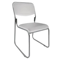 Καρέκλα Επισκέπτη FLEXVISIT Λευκό/Χρώμιο PU/Μέταλλο 40x41x81cm Καρέκλα Επισκέπτη FLEXVISIT Λευκό/Χρώμιο PU/Μέταλλο 40x41x81cm