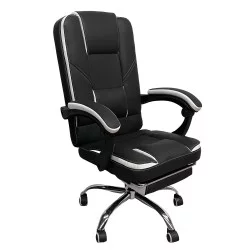 Καρέκλα Γραφείου OPTISEAT Μαύρο/Λευκό PVC/Μέταλλο 67x65x105-115cm