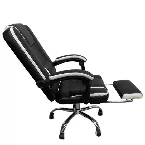 Καρέκλα Γραφείου OPTISEAT Μαύρο/Λευκό PVC/Μέταλλο 67x65x105-115cm Καρέκλα Γραφείου OPTISEAT Μαύρο/Λευκό PVC/Μέταλλο 67x65x105-115cm