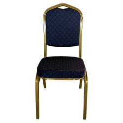 Καρέκλα Catering  AUREVIA Μπλε/Χρυσό Ύφασμα/Μέταλλο 57x40x93cm