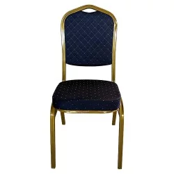 Καρέκλα Catering  AUREVIA Μπλε/Χρυσό Ύφασμα/Μέταλλο 57x40x93cm