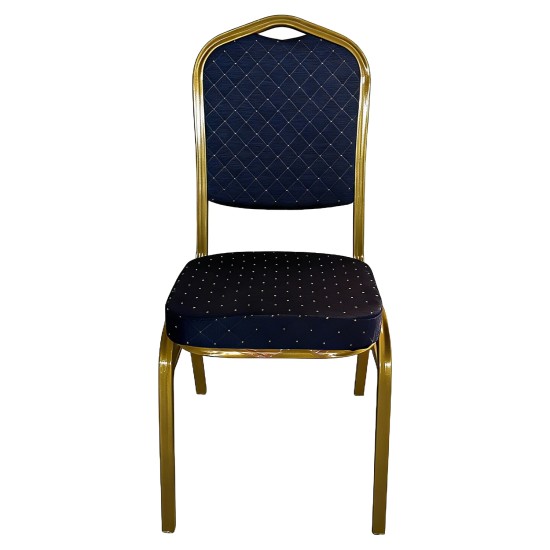 Καρέκλα Catering  AUREVIA Μπλε/Χρυσό Ύφασμα/Μέταλλο 57x40x93cm