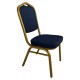 Καρέκλα Catering  AUREVIA Μπλε/Χρυσό Ύφασμα/Μέταλλο 57x40x93cm