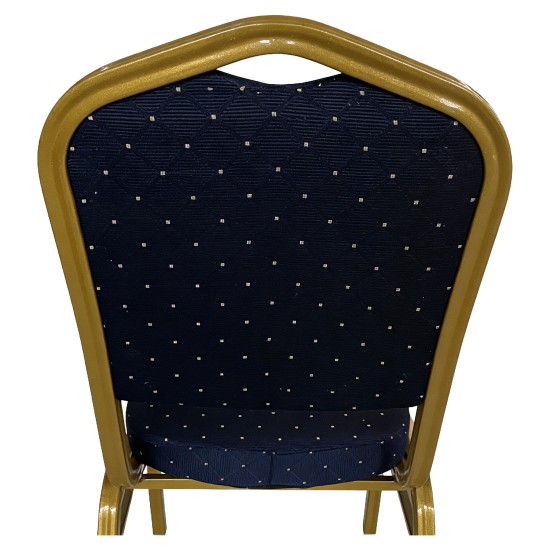 Καρέκλα Catering  AUREVIA Μπλε/Χρυσό Ύφασμα/Μέταλλο 57x40x93cm