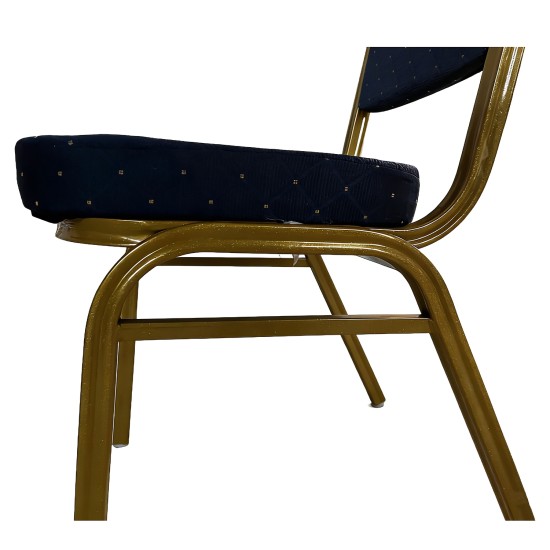 Καρέκλα Catering  AUREVIA Μπλε/Χρυσό Ύφασμα/Μέταλλο 57x40x93cm