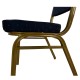 Καρέκλα Catering  AUREVIA Μπλε/Χρυσό Ύφασμα/Μέταλλο 57x40x93cm