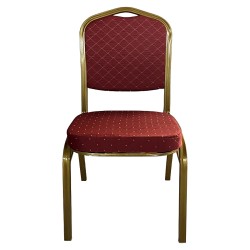 Καρέκλα Catering  AUREVIA Κόκκινο/Χρυσό Ύφασμα/Μέταλλο 57x40x93cm