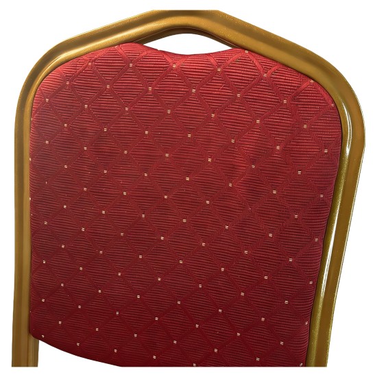 Καρέκλα Catering  AUREVIA Κόκκινο/Χρυσό Ύφασμα/Μέταλλο 57x40x93cm